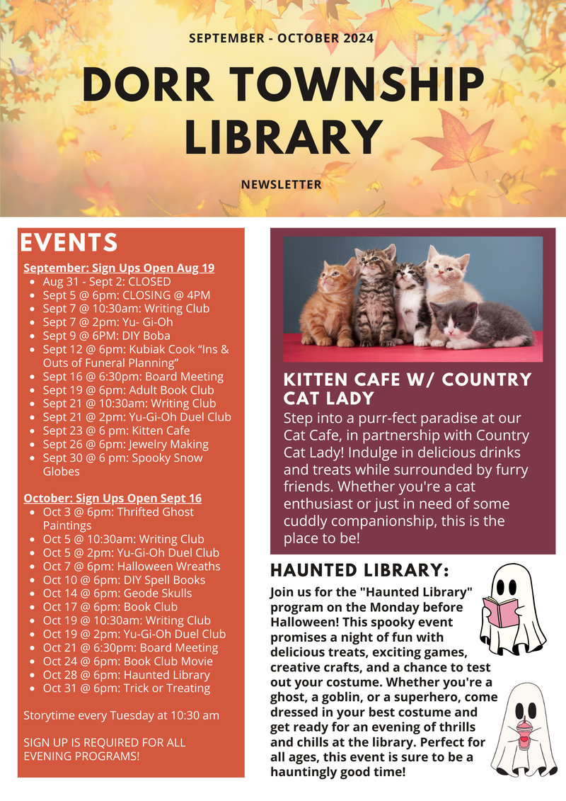 Sept Oct 2024 Newsletter Front